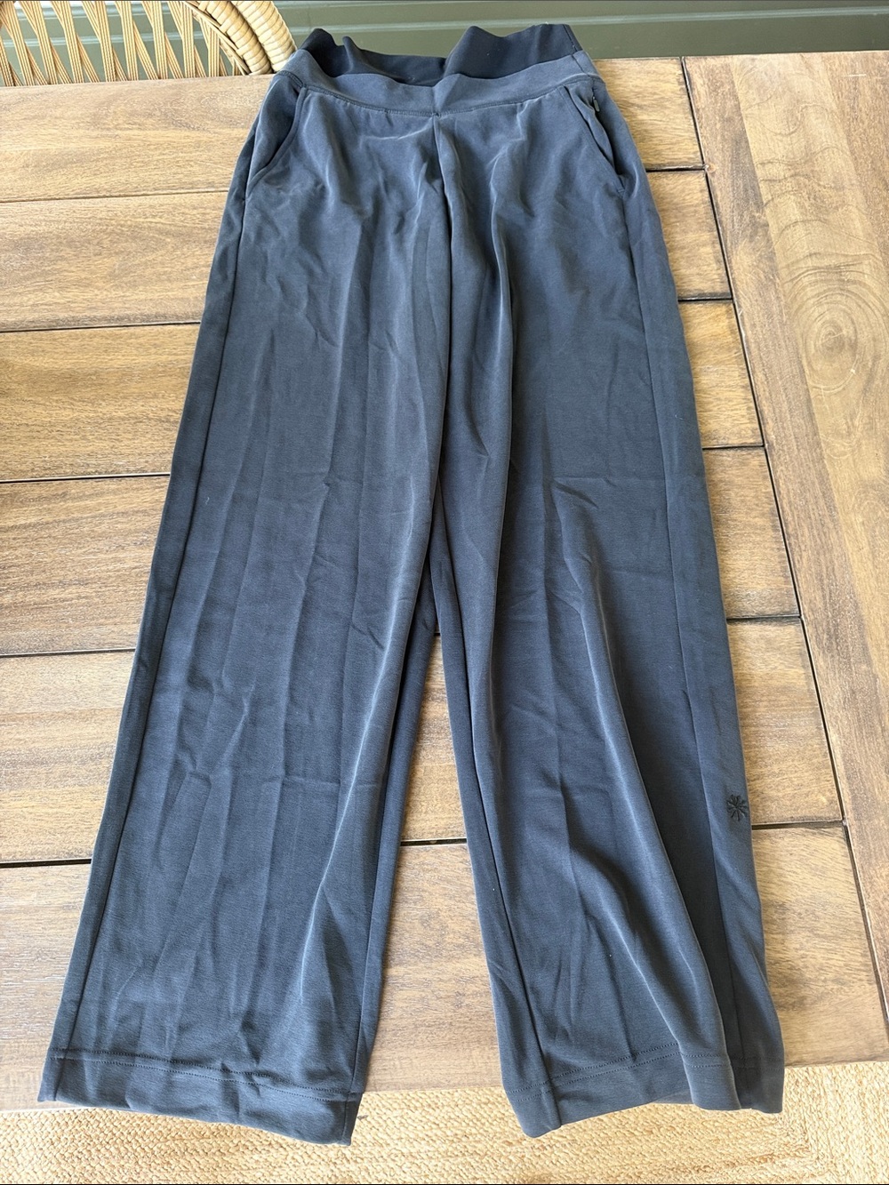Athleta Black Wide-Leg Lounge Pants
